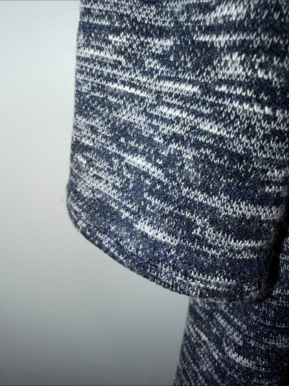 LuLaRoe L Sarah Navy White Heather Long Duster - Picture 7 of 10